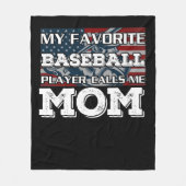 野球お気に入りの選手が私をママと呼ぶ フリースブランケット (正面)