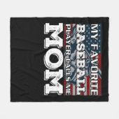 野球お気に入りの選手が私をママと呼ぶ フリースブランケット (正面(横))