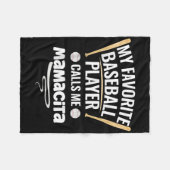 野球お気に入りの選手が私をママチタと呼ぶ フリースブランケット (正面(横))