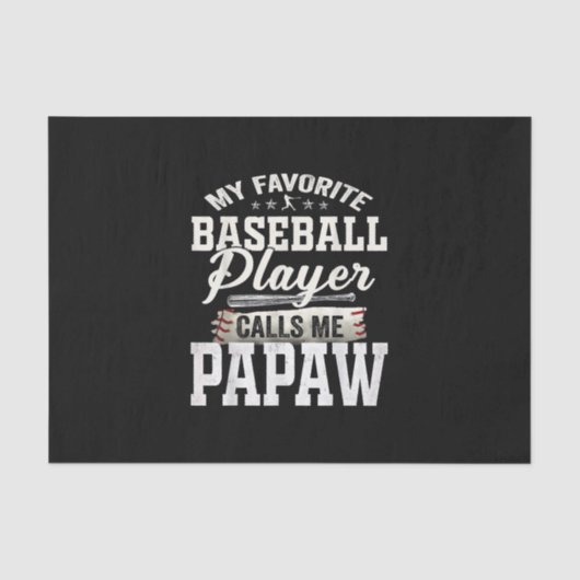 野球お気に入りの選手が私をPapawと呼ぶ 薄葉紙 (正面)