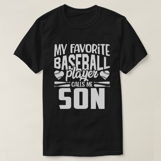 野球お気に入りの選手がSON Baseballと呼ぶ Tシャツ (デザイン正面)