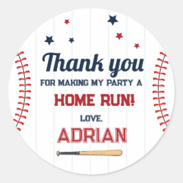野球お気に入感謝していり誕生日 ラウンドシール