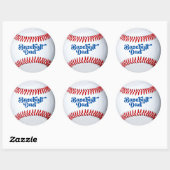 野球お父さんギフトステッカー ラウンドシール (シート)