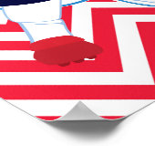 野球かわいいアフリカ系アメリカンボーイ誕生日 ポスター (角)