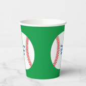 野球かわいいスポーツキッズバースデーパーティー紙クー 紙コップ (左)