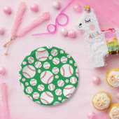 野球かわいいスポーツキッズバースデーパーティー ペーパープレート (パーティー)