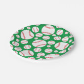 野球かわいいスポーツキッズバースデーパーティー ペーパープレート (アングル)