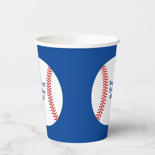 野球かわいいスポーツキッズバースデーパーティー 紙コップ (左)