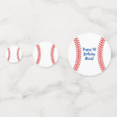 野球かわいいスポーツ1歳の誕生日パーティー コンフェッティ (正面)