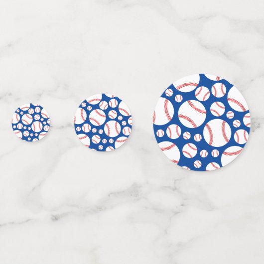 野球かわいいスポーツ1歳の誕生日パーティー コンフェッティ (裏面)