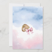 野球かリボン かわいい性別お披露目パーティー 招待状 (裏面)