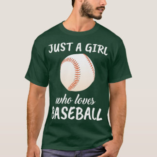 野球が大好きな少女 Tシャツ