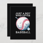 野球が大好きな少年 エンクロージャーカード (正面/裏面)