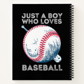 野球が大好きな少年 ノートブック (裏面)
