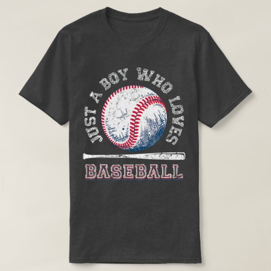 野球が大好きな少年 Tシャツ (デザイン正面)