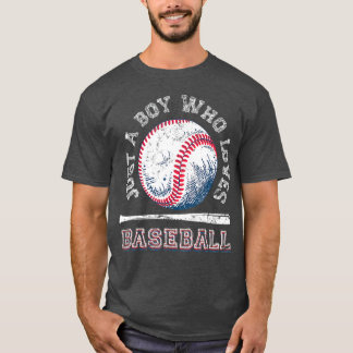 野球が大好きな少年 Tシャツ
