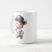野球くま 1 コーヒーマグカップ (正面左)