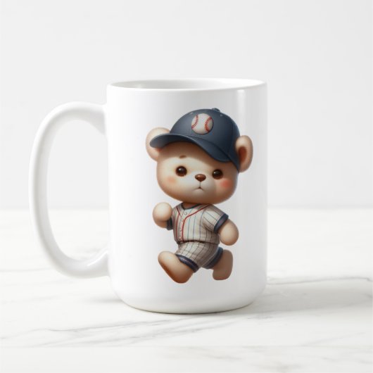 野球くま 1 コーヒーマグカップ (左)