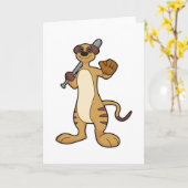 野球こうもりで野球選手のメルカット カード (黄色い花)