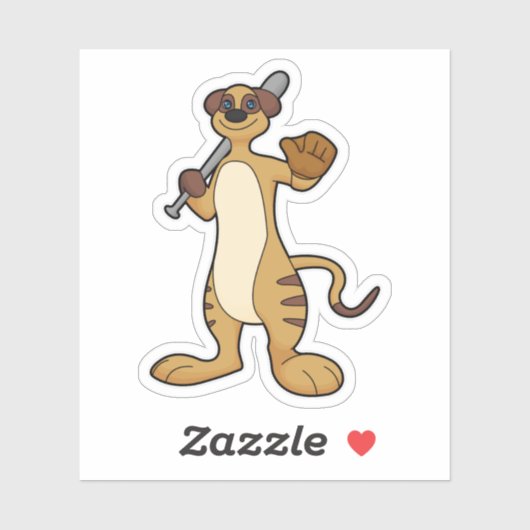 野球こうもりで野球選手のメルカット シール (シート)