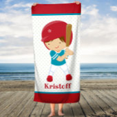 野球こうもりカスタムバスタオル付き子供へ男の子 バスタオル