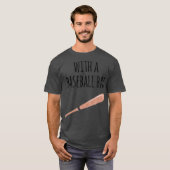 野球こうもりカップルとのピーナッツバターゼリー Tシャツ (正面フル)