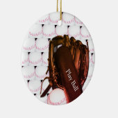 野球こうもりグラブフォトオーナメント セラミックオーナメント (右)