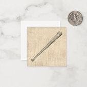 野球こうもりスポーツアートデザイン ノートカード (正面/裏面インサイチュ)