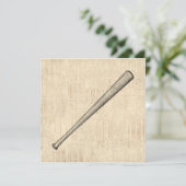 野球こうもりスポーツアートデザイン 招待状 (スタンド正面)