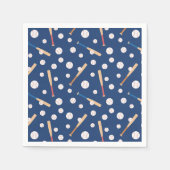 野球こうもりスポーツパターン誕生日パーティー スタンダードカクテルナプキン (正面)