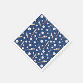 野球こうもりスポーツパターン誕生日パーティー スタンダードカクテルナプキン (角)