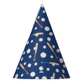 野球こうもりスポーツパターン誕生日 パーティーハット (左)