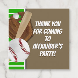 野球こうもりスポーツボーイズバースデーパーティーテーマ フェイバータグ