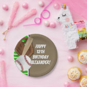 野球こうもりスポーツボーイズバースデーパーティーテーマ ペーパープレート (パーティー)