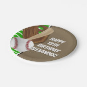 野球こうもりスポーツボーイズバースデーパーティーテーマ ペーパープレート (アングル)