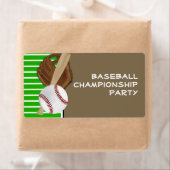 野球こうもりスポーツボーイズバースデーパーティーテーマ ラベル (インサイチュ)