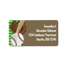 野球こうもりスポーツボーイズバースデーパーティーテーマ ラベル
