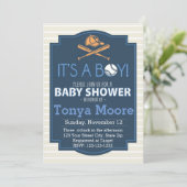 野球こうもりベビーシャワー招待状 招待状 (スタンド正面)