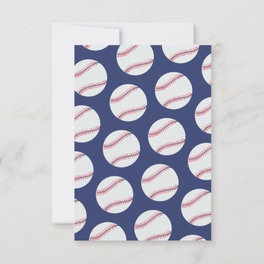 野球こうもりボールスタンプその男の赤ちゃんベビーシャワー サンキューカード (裏面)