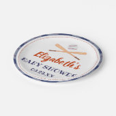 野球こうもりボールスタンプその男の赤ちゃんベビーシャワー ペーパープレート (アングル)