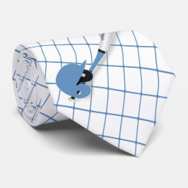 野球こうもりボールヘルメットブルーチェックネクタイ ネクタイ