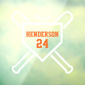 野球こうもり及びベースゲームデイバックウィンドウにしがみつく ウィンドウサイン (シート3)