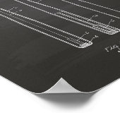 野球こうもり1924パテントアート – Chalkboard ポスター (角)