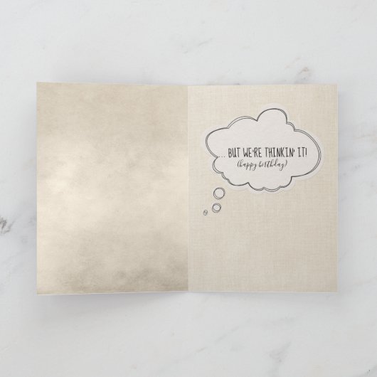 野球こうもり80th誕生日ユーモア・カードを持つ少年 カード (内部)