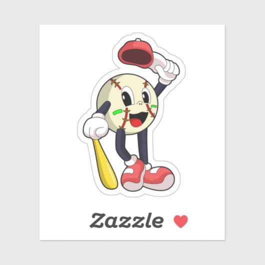 野球こうもり シール (シート)