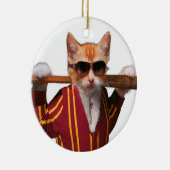 野球こうもり セラミックオーナメント (右)