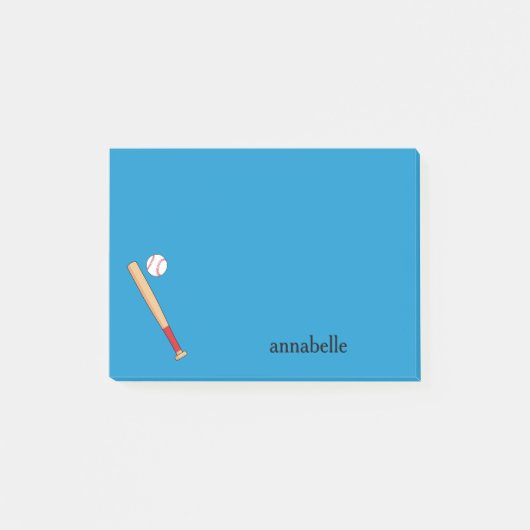 野球こうもり(ボールパーソナライゼーション) ポストイット (正面)