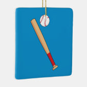 野球こうもり(ボール付き) セラミックオーナメント (右)