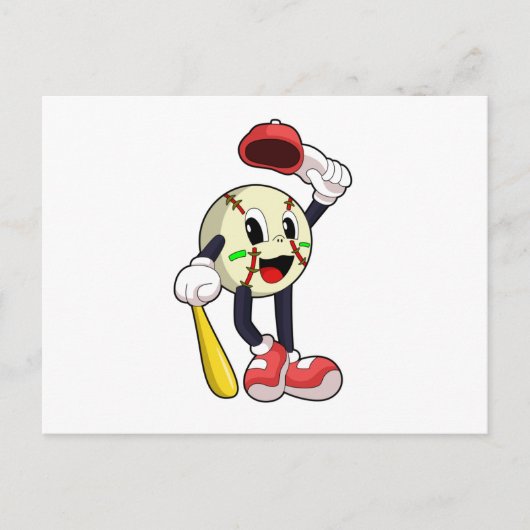 野球こうもり ポストカード (正面)