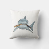 野球でサメを見るこうもり クッション (裏面)